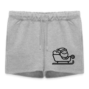 Santa's sleigh - Women’s Premium Organic Sweatshorts - heather grey - Front - AI Model Female 172 light (172cm)