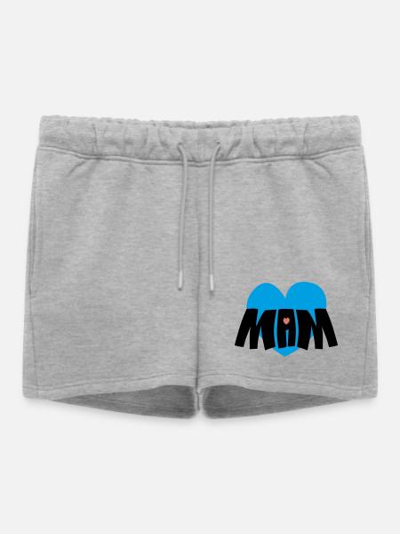 Mom heart - Women’s Premium Organic Sweatshorts - heather grey