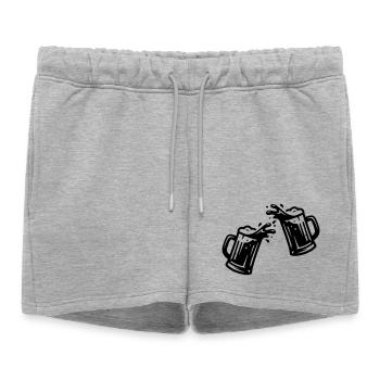 Bière grillant bière de blé - Short de survêtement femme premium - gris chiné - Devant - AI Model Female 172 light (172cm)