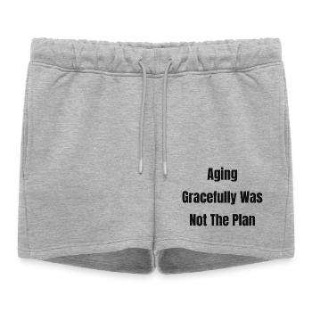 Aging Gracefully Was Not The Plan - Women’s Premium Organic Sweatshorts - heather grey - Front - AI Model Female 172 light (172cm)