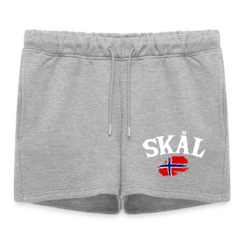 Vacances en Norvège dans les fjords de Norge Voyage en Scandinavie - Short de survêtement femme premium - gris chiné - Devant - AI Model Female 172 light (172cm)