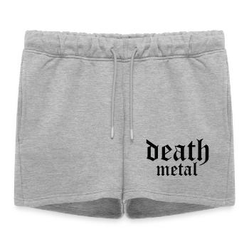 Logo death metal - Short de survêtement femme premium - gris chiné - Devant - AI Model Female 172 light (172cm)