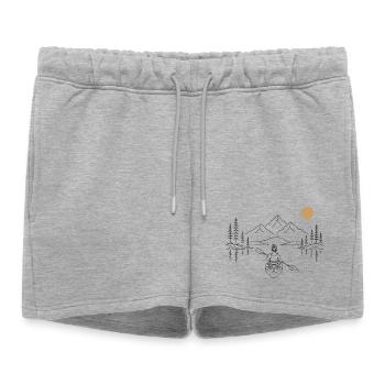 Kayak sur le lac - Short de survêtement femme premium - gris chiné - Devant - AI Model Female 172 light (172cm)