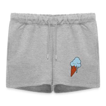 Fonte des glaces - Short de survêtement femme premium - gris chiné - Devant - AI Model Female 172 light (172cm)