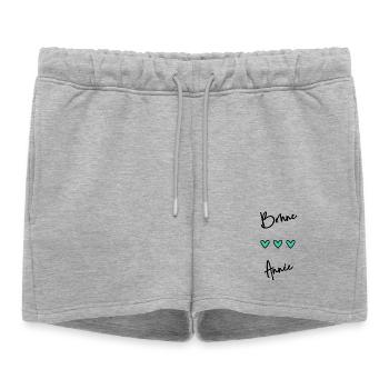 BONNE ANNEE. SAINT SYLVESTRE. NOUVELLE ANNÉE - Short de survêtement femme premium - gris chiné - Devant - AI Model Female 172 light (172cm)