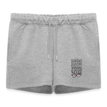 Milliardaire ringard - Short de survêtement femme premium - gris chiné - Devant - AI Model Female 172 light (172cm)