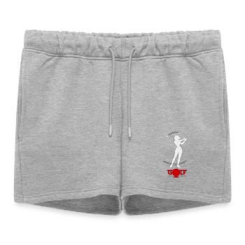 Golfeuse rétro - Short de survêtement femme premium - gris chiné - Devant - AI Model Female 172 light (172cm)