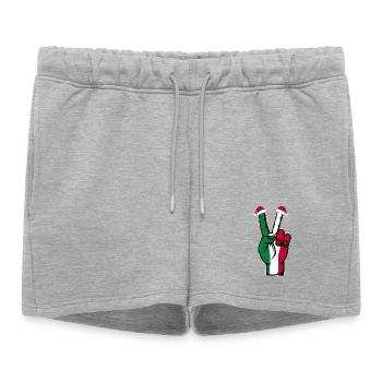 Drapeau de l’Italie Noël Symbole de la paix - Short de survêtement femme premium - gris chiné - Devant - AI Model Female 172 light (172cm)