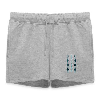 Phases lunaires - Short de survêtement femme premium - gris chiné - Devant - AI Model Female 172 light (172cm)