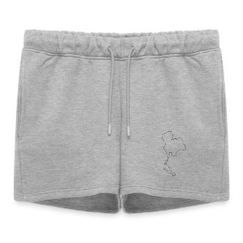 Plan de la carte de la Thaïlande - Short de survêtement femme premium - gris chiné - Devant - AI Model Female 172 light (172cm)