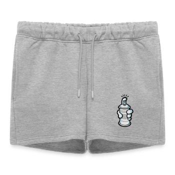 Cartoon paint spray - Women’s Premium Organic Sweatshorts - heather grey - Front - AI Model Female 172 light (172cm)