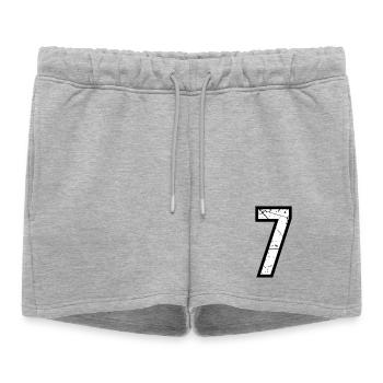 7 - Short de survêtement femme premium - gris chiné - Devant - AI Model Female 172 light (172cm)