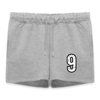 9 - Short de survêtement femme premium - gris chiné - Devant - AI Model Female 172 light (172cm)