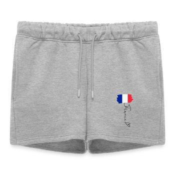 Drapeau France Fierté Régionale Identité Nationale - Short de survêtement femme premium - gris chiné - Devant - AI Model Female 172 light (172cm)