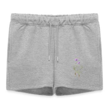Illustration de la nature des fleurs de prairie - Short de survêtement femme premium - gris chiné - Devant - AI Model Female 172 light (172cm)