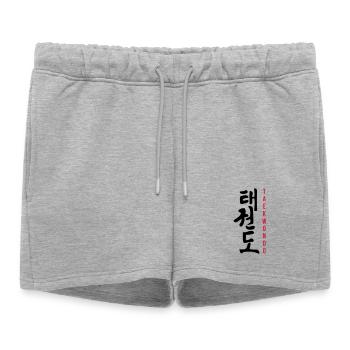 Taekwon-Do / Taekwondo / Taekwondoin / Art Martial - Short de survêtement femme premium - gris chiné - Devant - AI Model Female 172 light (172cm)
