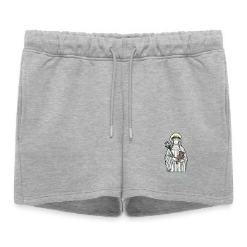 Sainte Catherine de Sienne - Short de survêtement femme premium - gris chiné - Devant - AI Model Female 172 light (172cm)