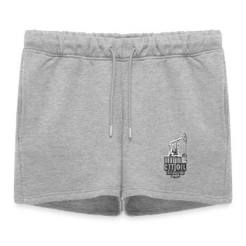 Graphique vintage d’exploration pétrolière - Short de survêtement femme premium - gris chiné - Devant - AI Model Female 172 light (172cm)
