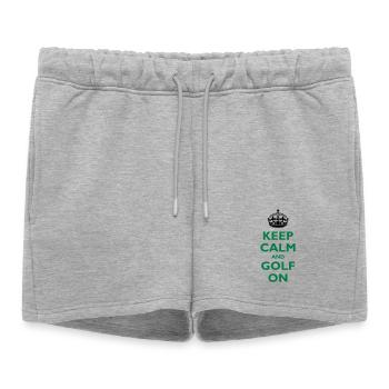 Keep calm and golf on - Short de survêtement femme premium - gris chiné - Devant - AI Model Female 172 light (172cm)