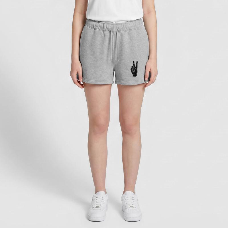Black hand gesture peace Women’s Premium Organic Sweatshorts
