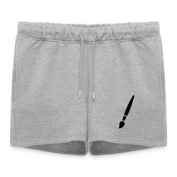 Brush, Painting, Art Symbol - Women’s Premium Organic Sweatshorts - heather grey - Front - AI Model Female 172 light (172cm)
