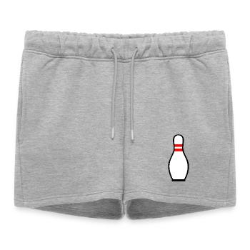 HOBBY KEGELN - BOWLING SPORT - Short de survêtement femme premium - gris chiné - Devant - AI Model Female 172 light (172cm)