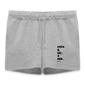 et plus encore - Short de survêtement femme premium - gris chiné - Devant - AI Model Female 172 light (172cm)