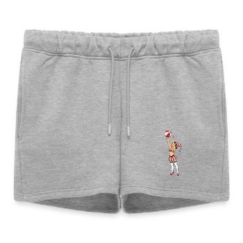 Fille lutin avec balle - Short de survêtement femme premium - gris chiné - Devant - AI Model Female 172 light (172cm)
