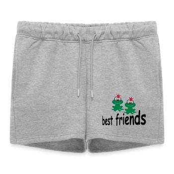 drôle - Short de survêtement femme premium - gris chiné - Devant - AI Model Female 172 light (172cm)