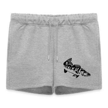 zander - Women’s Premium Organic Sweatshorts - heather grey - Front - AI Model Female 172 light (172cm)