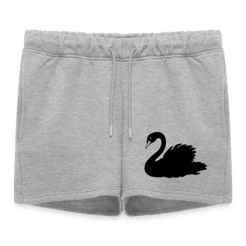 Figure d’ombre de cygne noir - Short de survêtement femme premium - gris chiné - Devant - AI Model Female 172 light (172cm)
