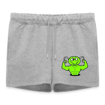 Caterpillar Bodybuilder Musculation Strong Fitness Gym - Short de survêtement femme premium - gris chiné - Devant - AI Model Female 172 light (172cm)
