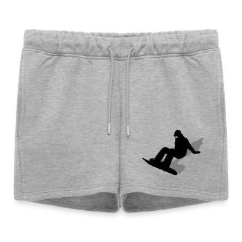 Planche à neige - Short de survêtement femme premium - gris chiné - Devant - AI Model Female 172 light (172cm)