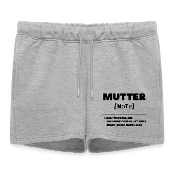 Mother Definition Head Chaos Household - Women’s Premium Organic Sweatshorts - heather grey - Front - AI Model Female 172 light (172cm)