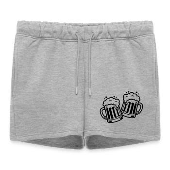 Chop de bière Cheers Bière de bande dessinée - Short de survêtement femme premium - gris chiné - Devant - AI Model Female 172 light (172cm)