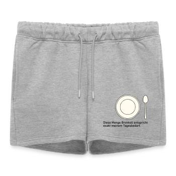 Valeur quotidienne du brocoli - Short de survêtement femme premium - gris chiné - Devant - AI Model Female 172 light (172cm)