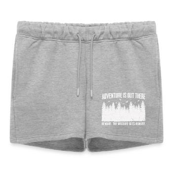Outdoor Adventure Shirt for Campers - Women’s Premium Organic Sweatshorts - heather grey - Front - AI Model Female 172 light (172cm)