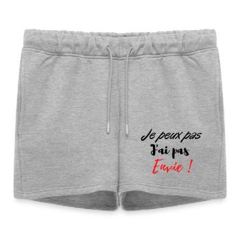 je peux pas j'ai pas envie ! - Short de survêtement femme premium - gris chiné - Devant - AI Model Female 172 light (172cm)