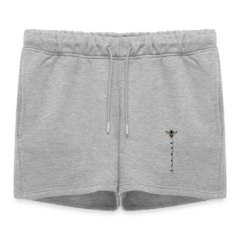 Biene Sommer Summer - Frauen Premium Organic Sweatshorts - Grau meliert - Vorne - AI Model Female 172 light (172cm)
