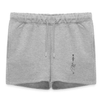 Énergie créative – Créativité spirituelle - Short de survêtement femme premium - gris chiné - Devant - AI Model Female 172 light (172cm)
