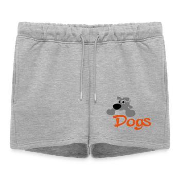 chien - Short de survêtement femme premium - gris chiné - Devant - AI Model Female 172 light (172cm)