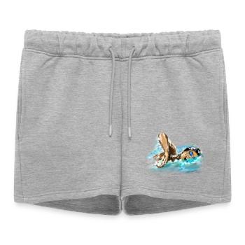 nageur - Short de survêtement femme premium - gris chiné - Devant - AI Model Female 172 light (172cm)