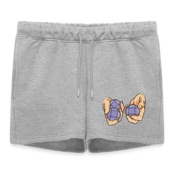 Boules de boule pour Bouler Boules Boulekugel - Short de survêtement femme premium - gris chiné - Devant - AI Model Female 172 light (172cm)