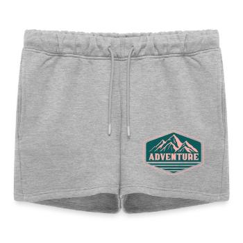 Aventure - Short de survêtement femme premium - gris chiné - Devant - AI Model Female 172 light (172cm)