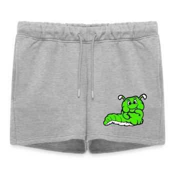Chenille Ver Timide Amicale Curieux - Short de survêtement femme premium - gris chiné - Devant - AI Model Female 172 light (172cm)