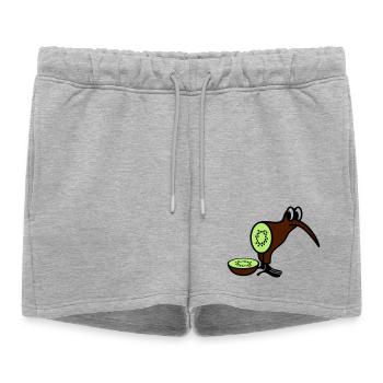 Kiwi - Short de survêtement femme premium - gris chiné - Devant - AI Model Female 172 light (172cm)