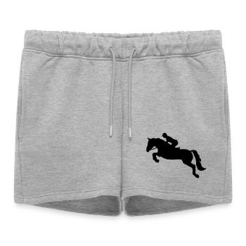 Leap-jour - Short de survêtement femme premium - gris chiné - Devant - AI Model Female 172 light (172cm)
