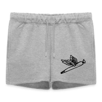 Nous volons si haut - Short de survêtement femme premium - gris chiné - Devant - AI Model Female 172 light (172cm)
