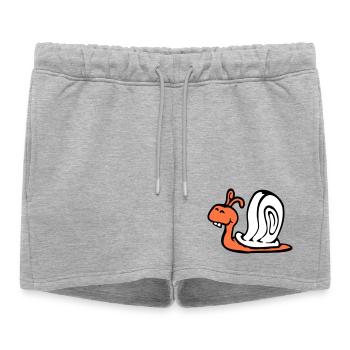 escargot Dents De Lapin Mignon Mignon Heureux Drôle - Short de survêtement femme premium - gris chiné - Devant - AI Model Female 172 light (172cm)