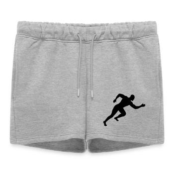 athlète - Short de survêtement femme premium - gris chiné - Devant - AI Model Female 172 light (172cm)